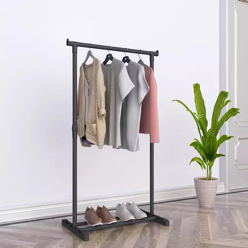 

Double Pole Floor Balcony Drying Rack Folding Stainless Hotel Designer Clothes Hanger Minimalist Long Kledingrek Hall Furniture