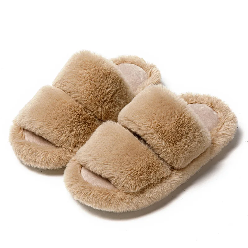 

Women's Slippers Cute Furry Solid Indoor Shoes Warm Comfy Fluffy Slippers For Women Fashion Design Winter Plush
