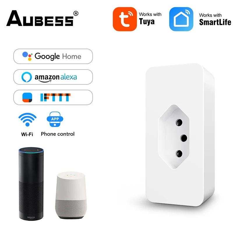 

Смарт-розетка Aubess с поддержкой Wi-Fi и голосовым управлением