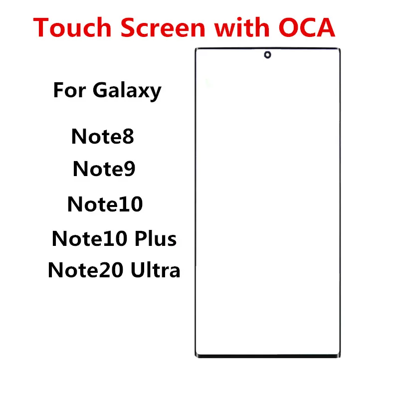 Outer Screen For Samsung Galaxy Note 20 Ultra 10 Plus 9 8 Front Touch Panel LCD Display Glass Cover Repair Replace Parts + OCA