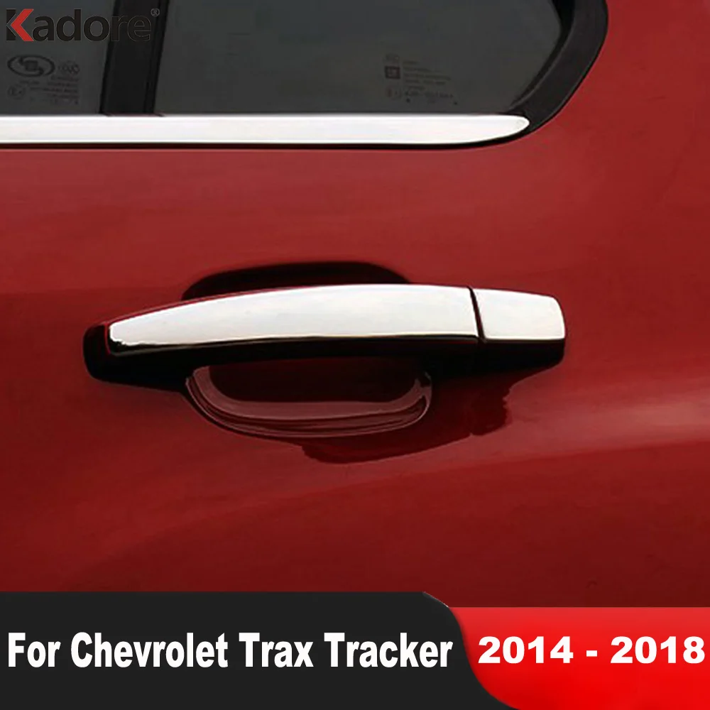 Side Door Handle Cover Trim For Chevrolet Trax Tracker 2014 2015 2016 2017 2018 Chrome Door Handles Catch Covers Car Accessories