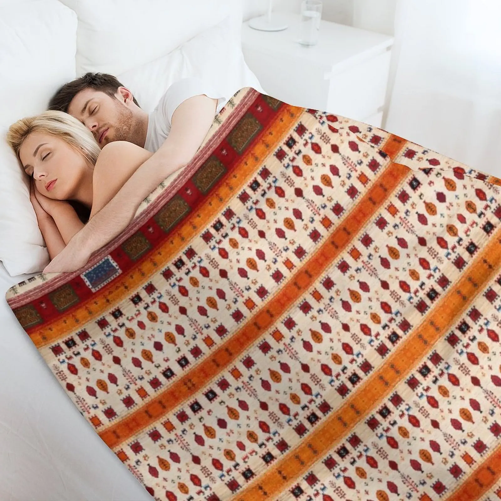 Богемное традиционное берберское винтажное осенне-осеннее сезонное одеяло в