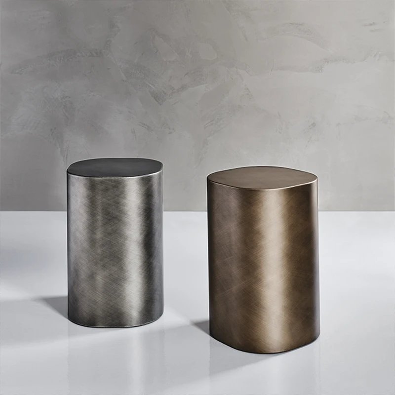 

Italian Design Antique Nordic Minimalist Oval Irregular Steel Coffee Table Silver Gold Metal Side Table For Living Room Modern