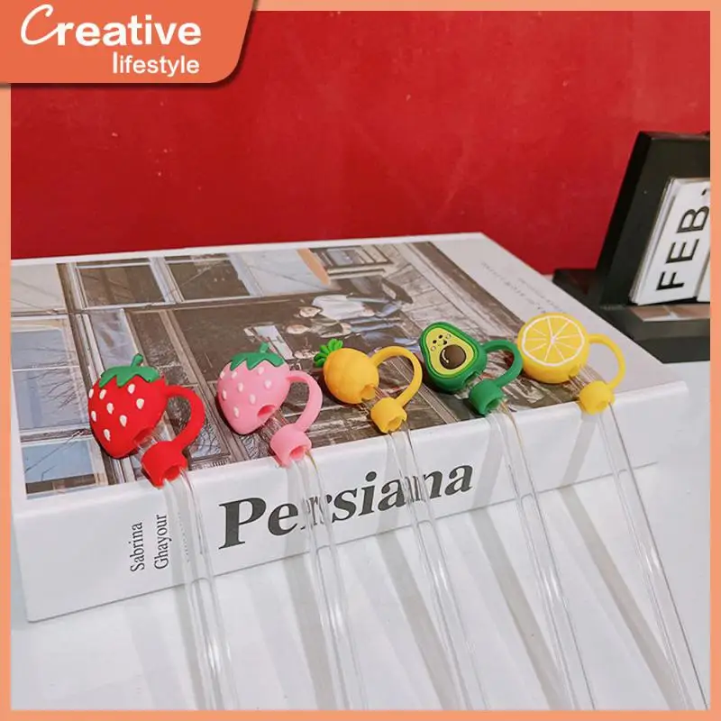 

Многоразовые кухонные аксессуары со съемной заглушкой для куклы, безопасная трубочка, заглушка, силиконовая трубочка для напитков, молока, чая, пыли, стеклянная трубочка, симпатичная