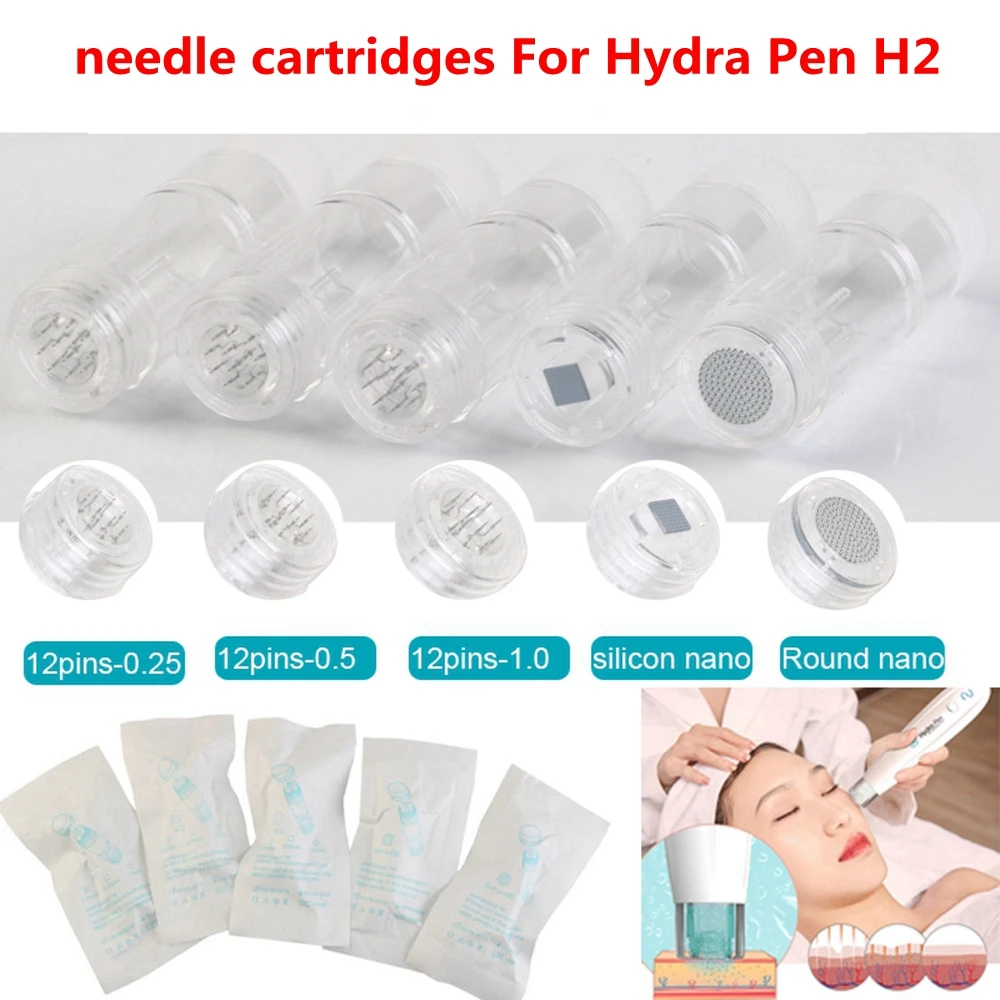 

Hydra Pen H2 Needle Cartridges 12Pin Nano-HR Nano-HS Needle for Hydra pen Derma Pen Micro Needle Wrinkle Skin Care Tool