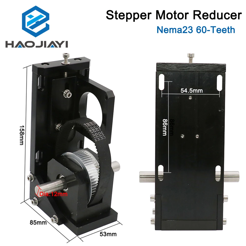 

HAOJIAYI Stepper Motor Reducer Nema23 38-Teeth/ Nema23 60-Teeth/ Nema34 72-Teeth for CO2 Laser Cutting and Engraving Machine