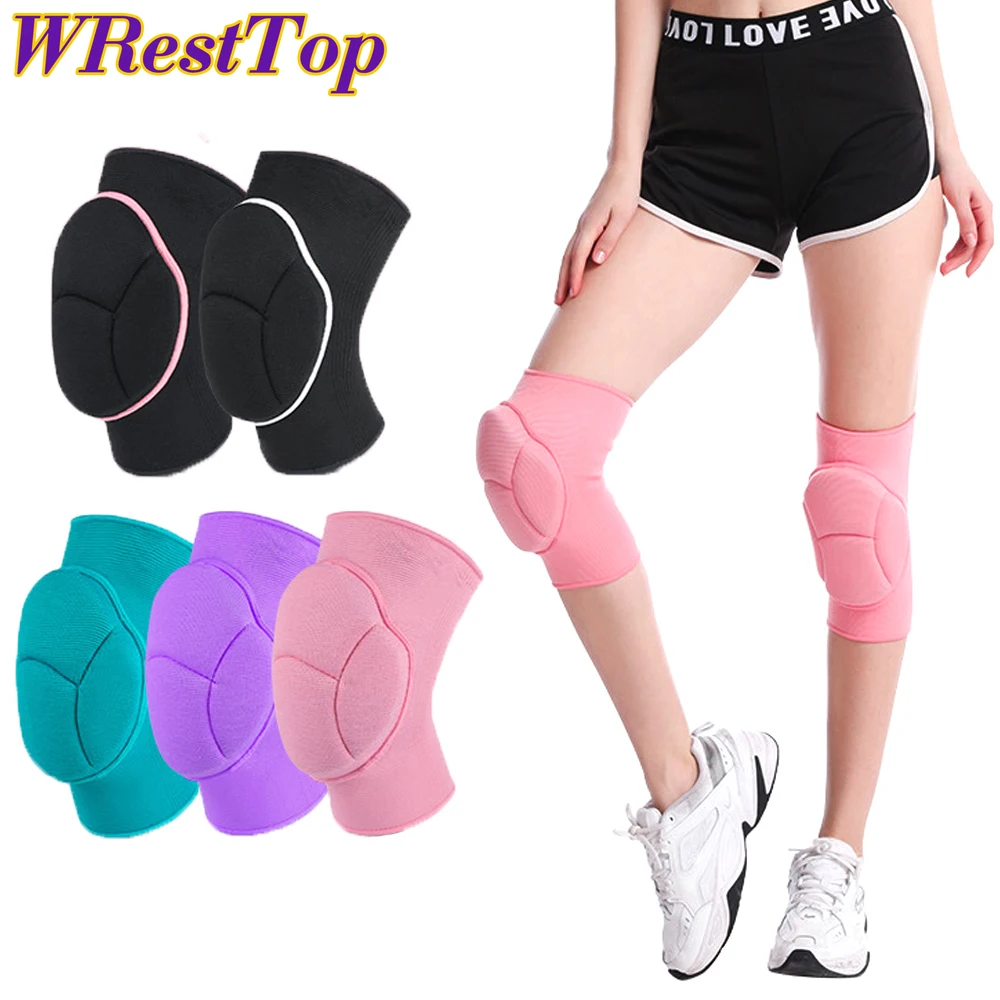 

2Pcs/Pair Non-Slip Knee Brace Support Fitness Workout Gear Basketball Volleyball Football Jogging Cycling Running for Women Men