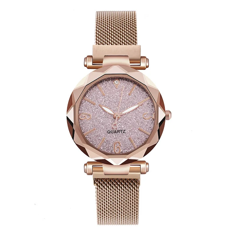 Leisure Versatile Full Diamond Dial, Lazy Man Absorbing Iron Clasp, Light Luxury Quartz Women Watch