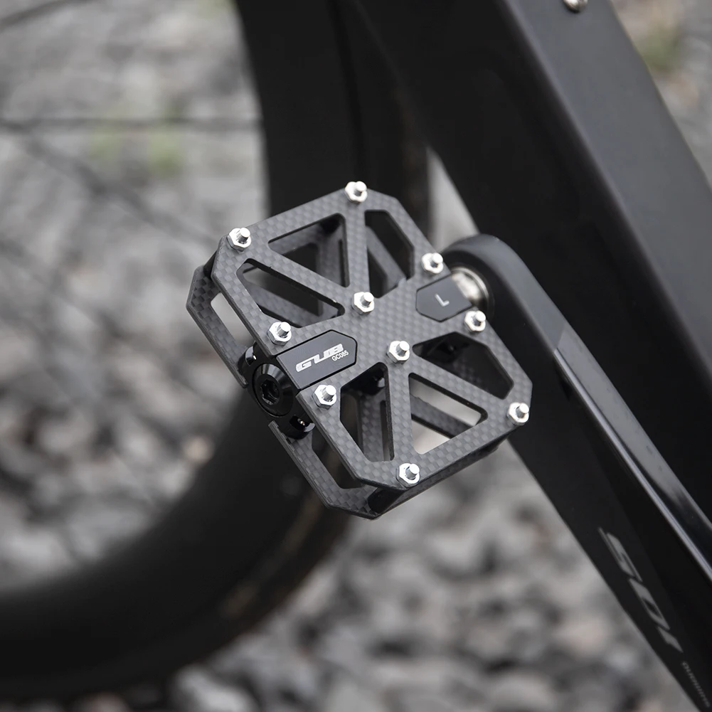 GUB GC-085 углеродная педаль с титановой осью противоскользящая Ультралегкая CNC MTB Bike