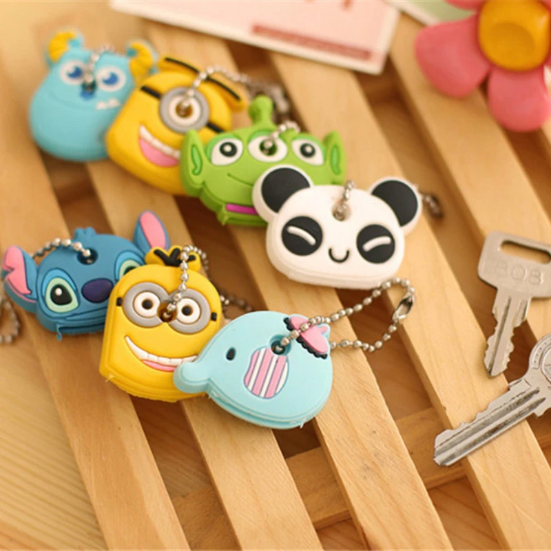 

1 шт. мультяшный брелок для ключей, милый силиконовый брелок для ключей с аниме Тоторо, Женский Забавный брелок для ключей с животными, брело...
