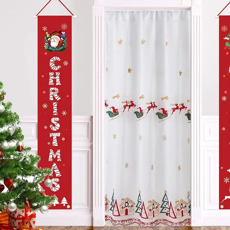 Рождественские шторы длиной 84/78/96 дюймов для украшения гостиной рождественская