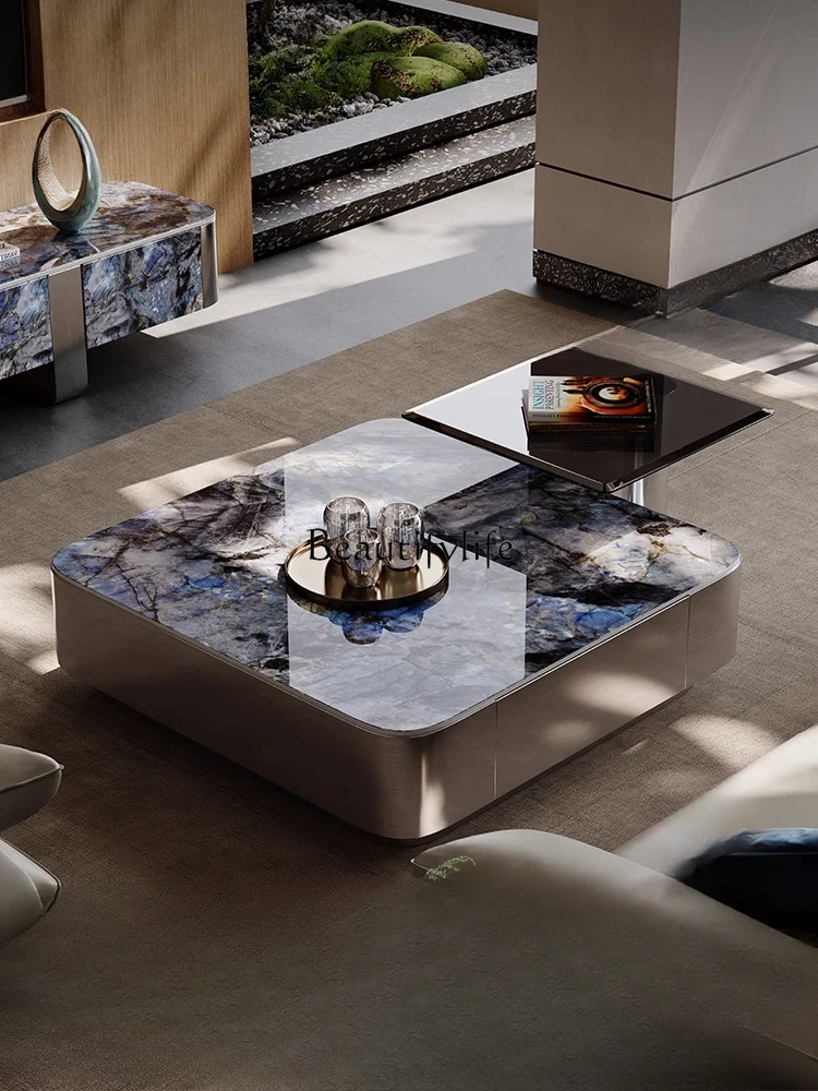 Роскошная каменная тарелка чайный столик напольный шкафчик комбинированный