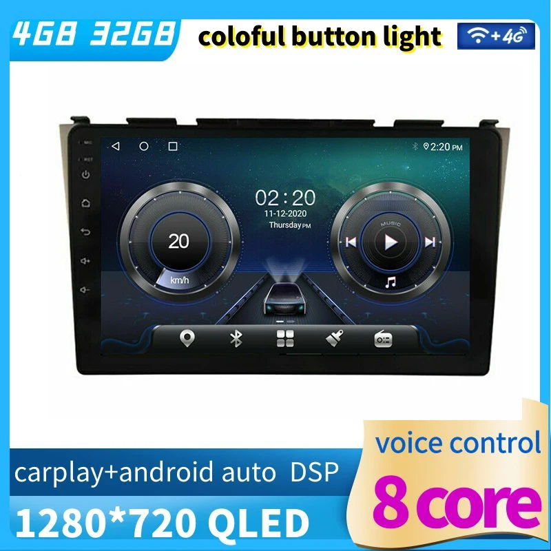 

9" Octa Core 1280*720 QLED Screen Android 12 Car GPS Video Player Navigation For Honda CR-V CRV 2007-2011