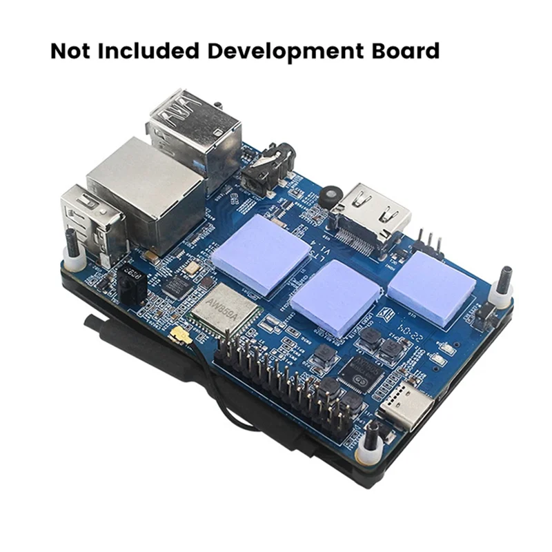 Алюминиевый корпус с охлаждающим вентилятором для Orange Pi 3 LTS