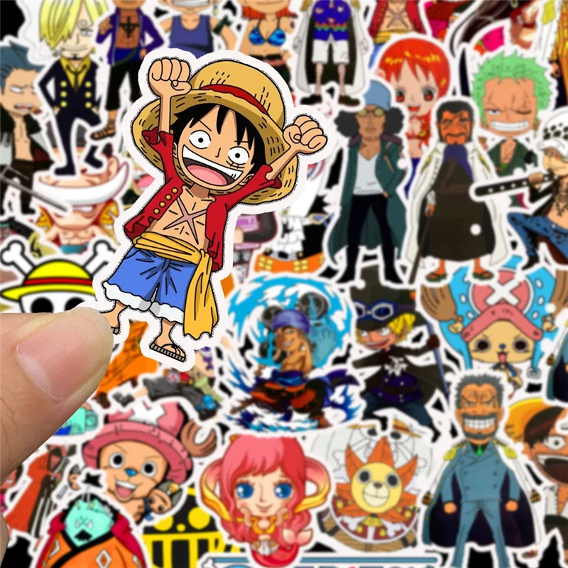 

50 Pcs/pack Anime One Piece Anime Graffiti Stickers Car Motorcycle Luggage Refrigerator Stickers Children Toys Gifts for Kids