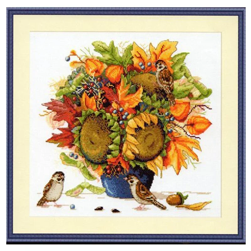 Amishop высококачественный милый набор для вышивки крестом ваза букета