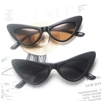 retro cat eye personality sunglasses women tea popular desiger shade sun glasses goggle outdoor uv400 fashion 2022