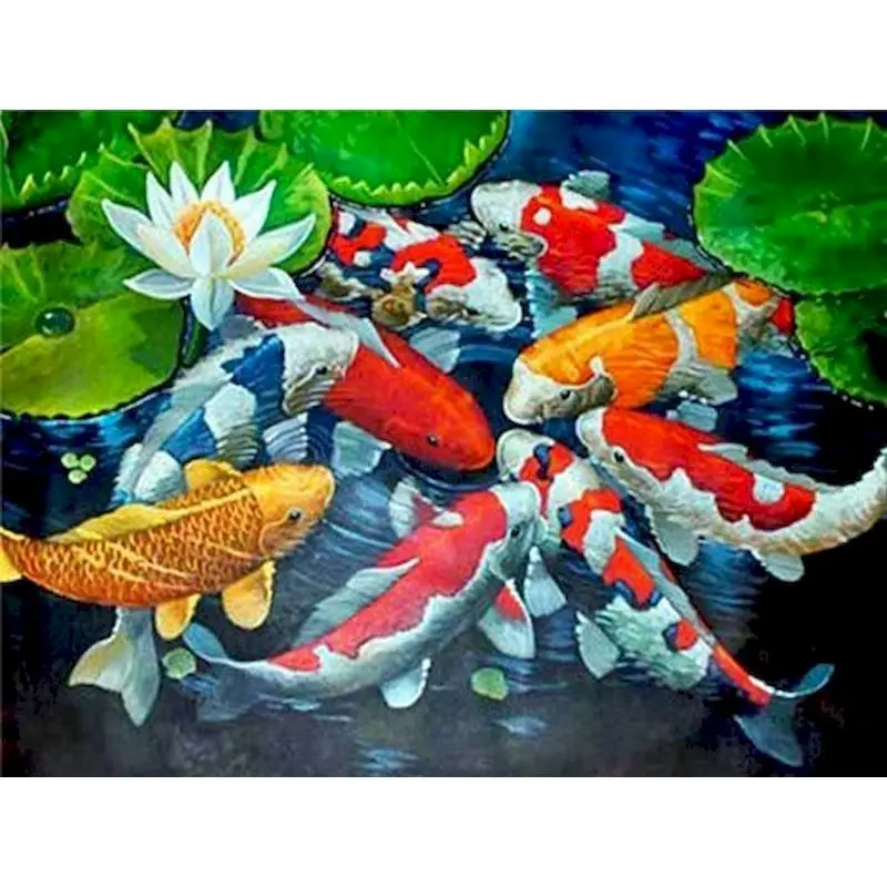 

SDOYUNO Animal Carp Painting By Numbers DIY Full Set Acrylic Paint Unique Gift Oil Paint By Numbers Home Decor Pictures