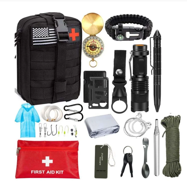 

Outdoor Survival Kit Camping Equipment Backpack EDC First Aid Hiking Tools Tactical Gear Emergency Tourism