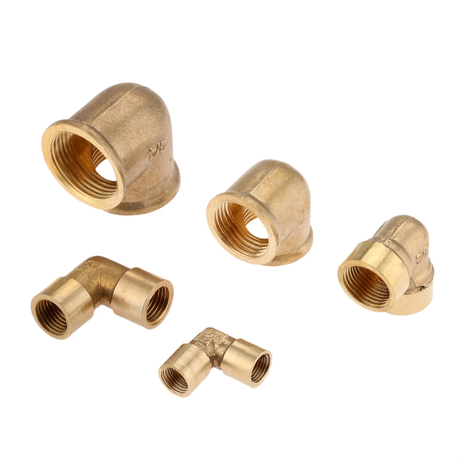 

DRELD Female Thread 1/8" 1/4" 3/8" 1/2" 90 Deg Brass Elbow Pipe Fitting Connector Coupler For Water Fuel Copper Pneumatic Tools