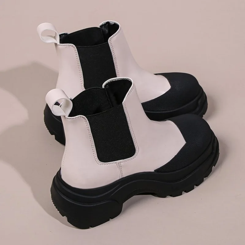 Chelsea Boots Platform Chunky Women Shoes 2022 New Winter Casual Sports Shoes Snow Ankle Boots Punk Goth Fad Mujer Zapatillas