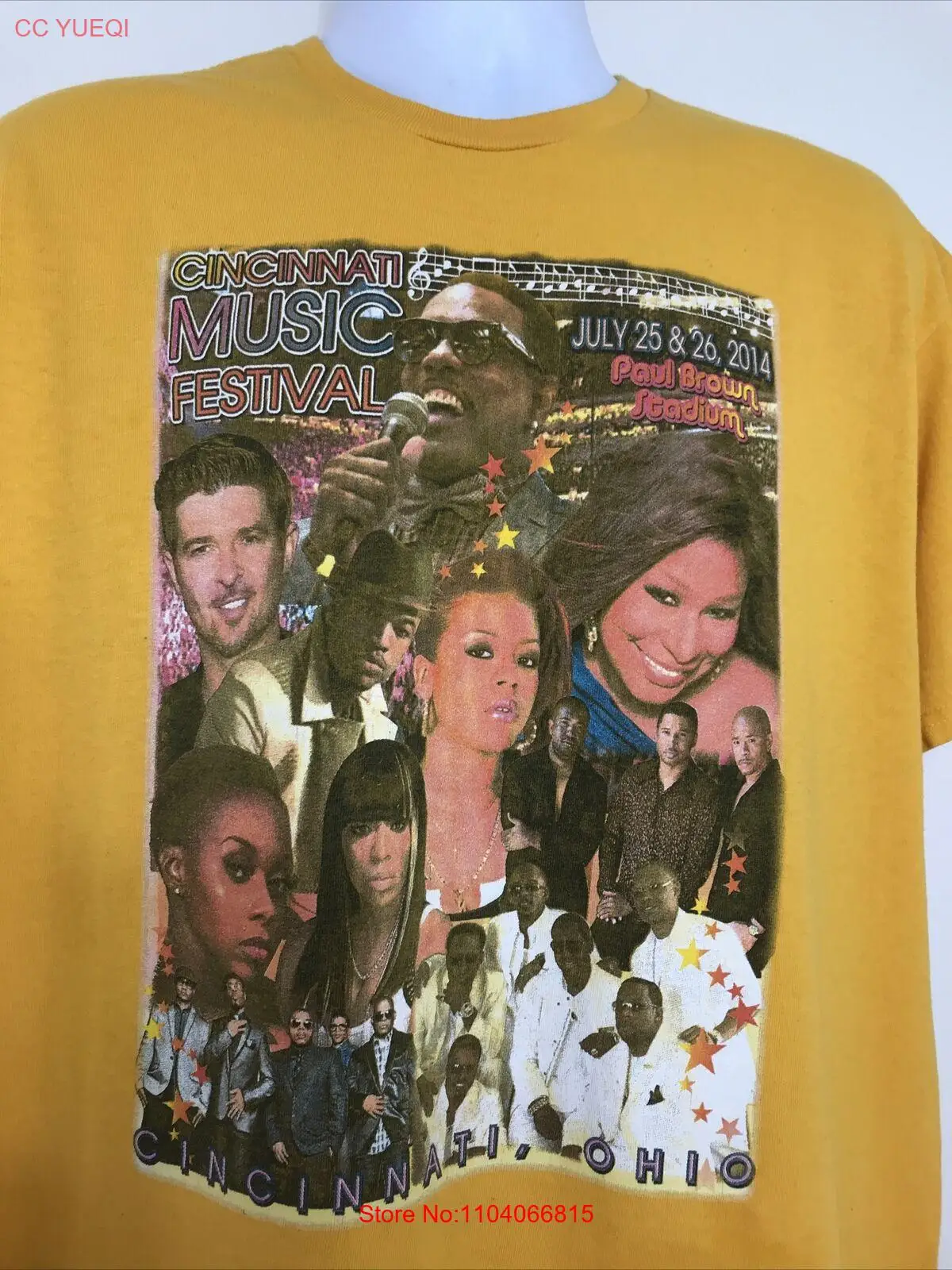 Футболка с изображением музыкального фестиваля Цинциннати XL для концертов Chaka Khan