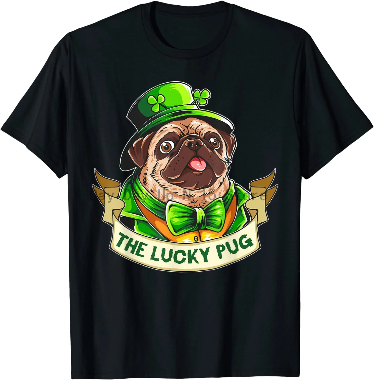 

The Lucky Pug St Patricks Day Irish Pug Dog Shamrock Gift T-Shirt