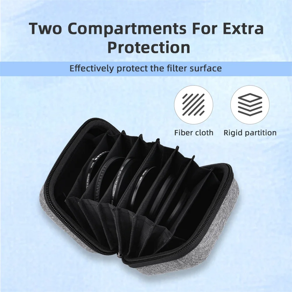 Camera Filter Case Protective Photography Filters Organizer Water Resistant Dustproof For 8