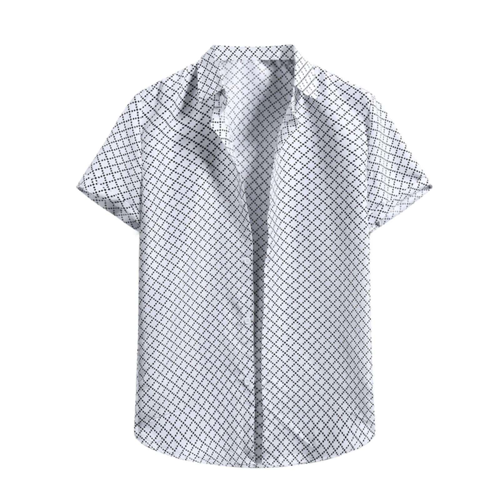 

Men's Cardigan Short Sleeve Hawaiian Beach Flower Shirt Men's Turtleneck Shirt Men's Novelty Button down Shirts