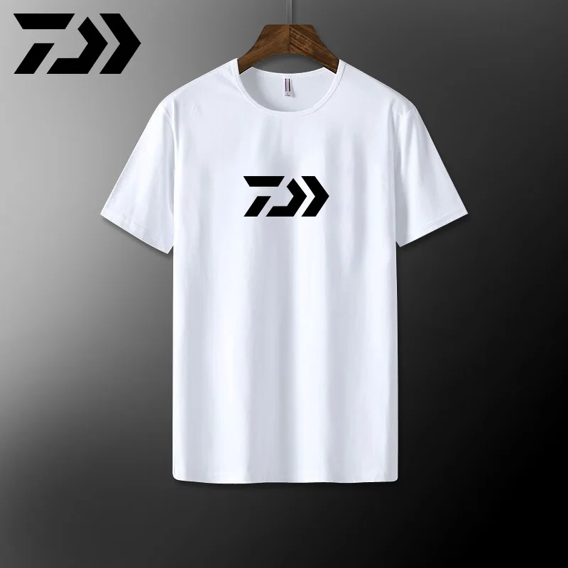 

Daiwa Fishing Clothing Men Sport T Shirt Cotton Breathable Fishing Shirt Short Sleeve T-shirts Outdoor Casual Top Fishing Tshirt