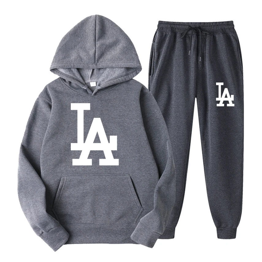 

New men's and women's street sweater hooded sportswear men's sports suit autumn and winter round neck sweater hoodie + pants sui