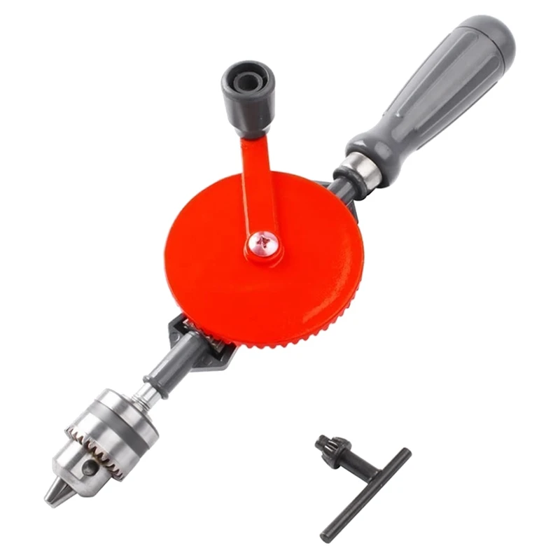 

Hand Drill 3/8-Inch Capacity-Powerful And Speedy, Manual 3/8 Inch Hand Drill, Finely Cast Steel Double Pinions Design