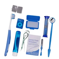 8pcs orthodontic dental care kit set braces toothbrush foldable dental mirror interdental brush and more with carrying case