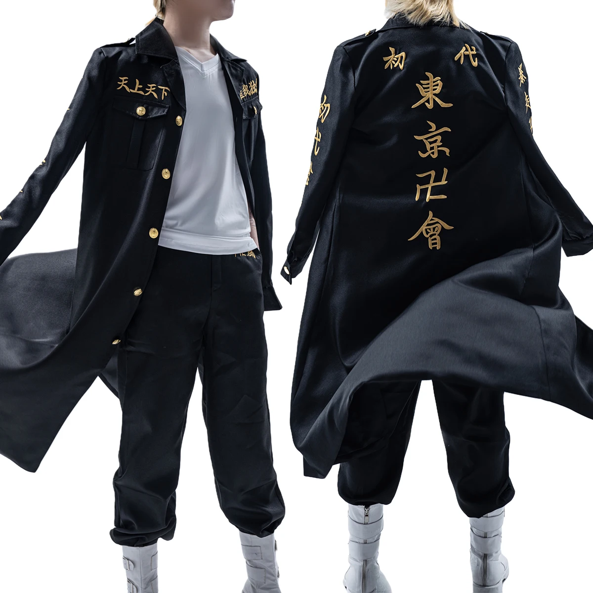 

Tokyo Revengers Anime Cosplay Costume Manjiro Sano Mikey Manji Embroided First Generation Special Attack Uniform Coat