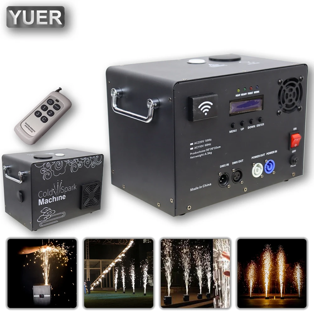 YUER новая 650 Вт машина для фейерверков с холодной искрой и дистанционным