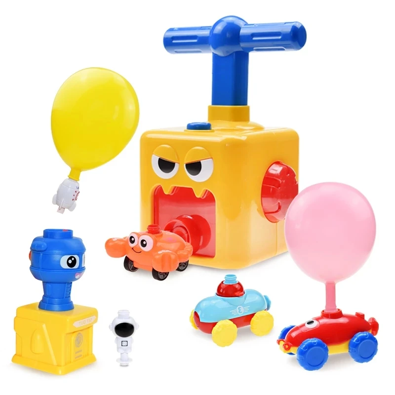 

Children Air Inertial Power Balloon Car Toys Launch Tower Rocket Duck Frog Model Educational Science Experiment Toy Gifts