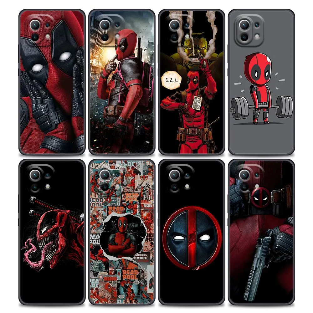 

Animado Deadpool Marvel Phone Case for Xiaomi Mi 12 12X 11i 11 11X 11T Pro Poco X3 NFC M3 Pro F3 GT M4 Soft Silicone