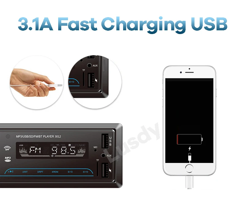 Автомобильный стерео MP3-плеер 12 В/24 В 1DIN FM-радио Bluetooth автомобильные