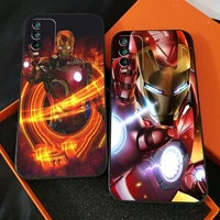 iron man avengers phone case for redmi 9t for xiaomi redmi 9t tpu funda liquid silicon soft back black