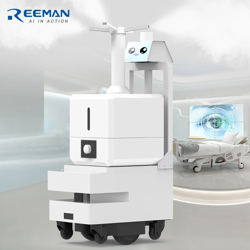 Spray Disinfection Robot Mist Sanitizer Spray Roboter For Hospital / School / Mall / Airport