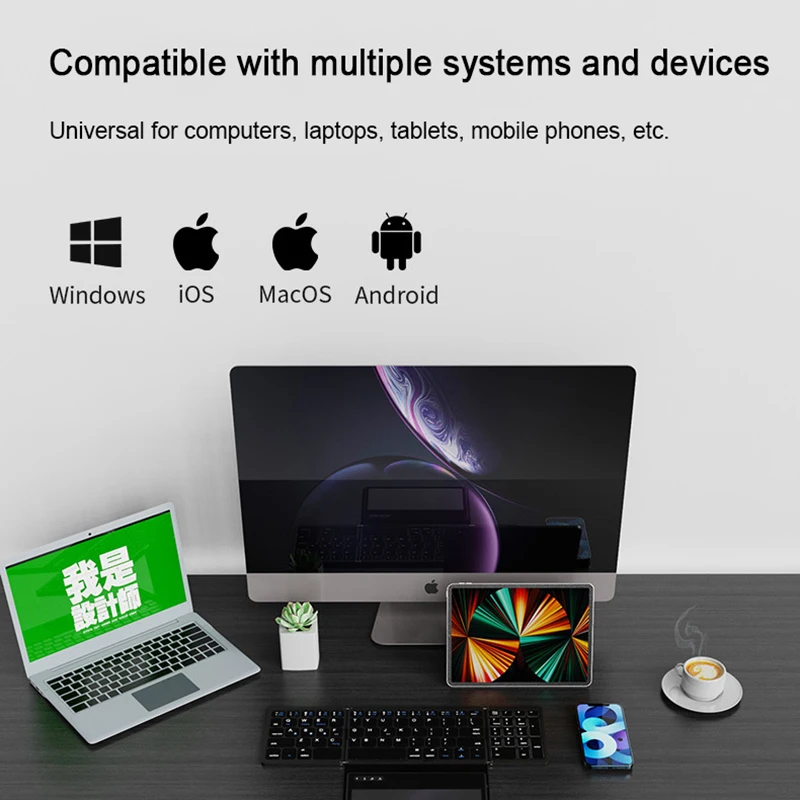 Складная Bluetooth-клавиатура NoEnName_Null