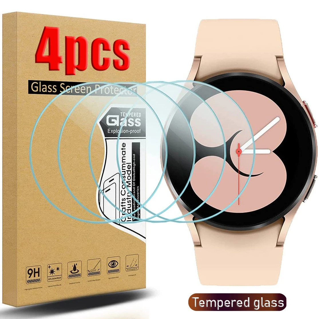 Vetro Temperato 9H Per Samsung Galaxy Watch 4 5 6 40/44Mm Classic 42/46Mm Watch 3 41/45Mm Pellicola Anti Scrach Proteggi Schermo Hd