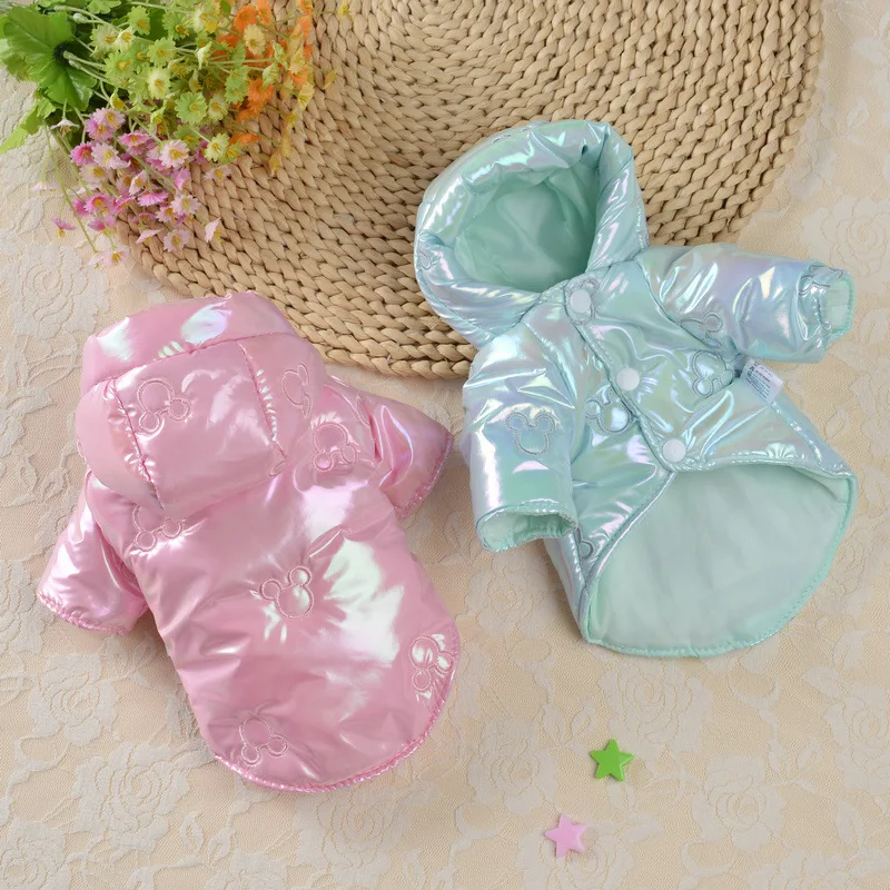 Дешево Хлопковая одежда для домашних животных, Осень-зима, средний и маленький размер, новинка, худи, красочная куртка, теплое пальто, модный свитер...