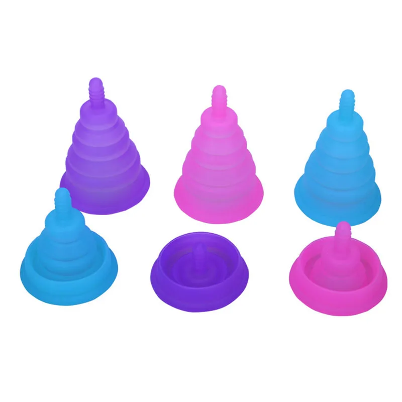 

Silicone menstrual cup collapsible moon cup instead of sanitary pad tampon Aunt cup