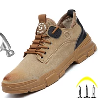 high quality safety shoes men indestructible work sneakers safety footwear man anti scalding sparks welder shoes work sneakers