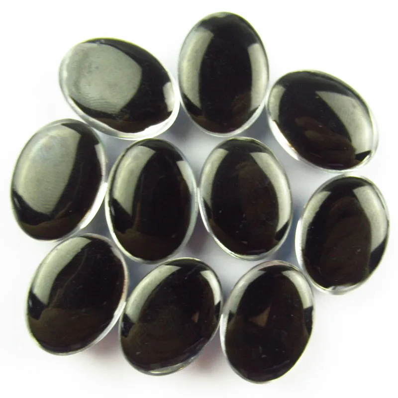 Овальный кабошон с синей радугой 20x15x7 мм 10 шт.