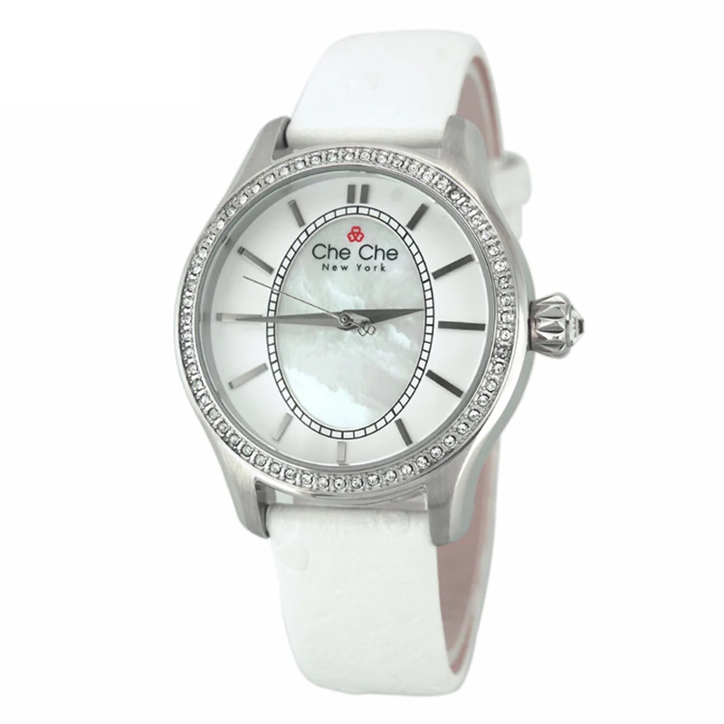CHECHE CC0016-C women's watch leather strap luxury fresh wind full of stars thin diamond dial quartz lady's watches Gifts