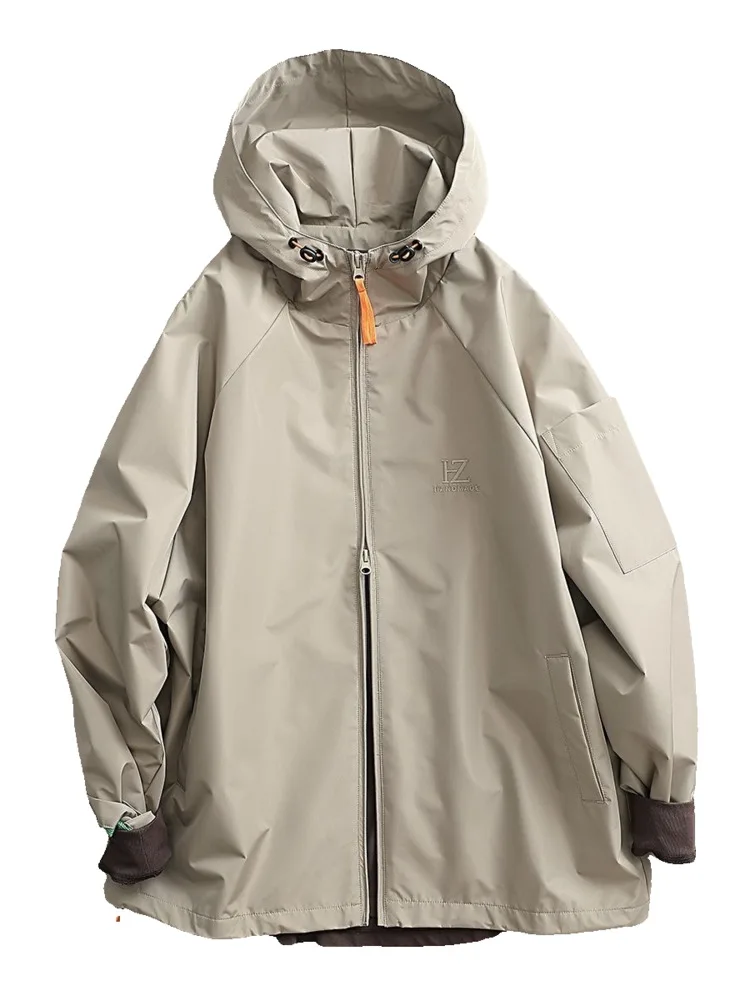 

Vintage Outdoor Solid Jacket Men Women Y2k Streetwear Oversized Spring Hooded Harajuku Windbreaker Coat Korean Fashion Outerwear