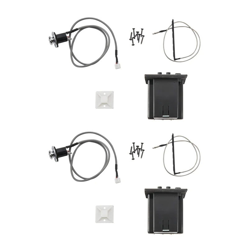 

2X Z5215 Black 3 Band Acoustic Guitar EQ Equalizer Set Preamp Pickup Piezo