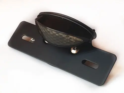 Smoke LED Brake Tail Light W/ License Plate Mount Cruiser Old School Vintage VT |